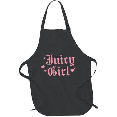 Juicy Girl Funny Design Full-Length Apron With Pockets
