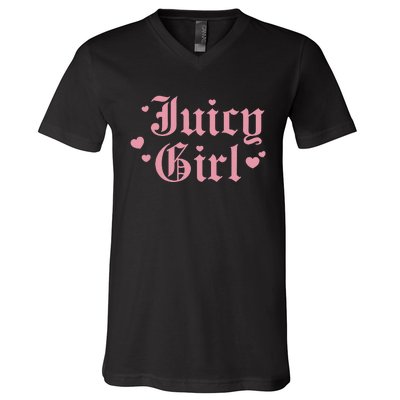 Juicy Girl Funny Design V-Neck T-Shirt