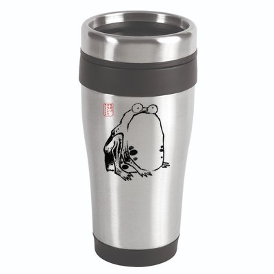 Japanese Grumpy Frog Ukiyoe Anime Japanese 16oz Travel Tumbler