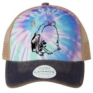 Japanese Grumpy Frog Ukiyoe Anime Japanese Legacy Tie Dye Trucker Hat