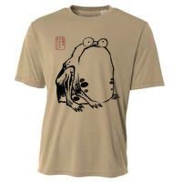 Japanese Grumpy Frog Ukiyoe Anime Japanese Cooling Performance Crew T-Shirt