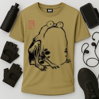 Japanese Grumpy Frog Ukiyoe Anime Japanese Cooling Performance Crew T-Shirt