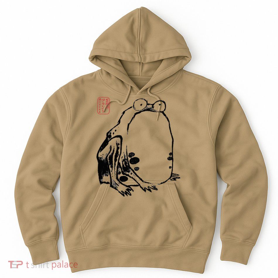 Japanese Grumpy Frog Ukiyoe Anime Japanese Hoodie