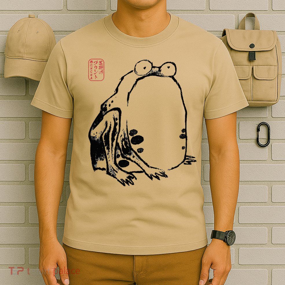 Japanese Grumpy Frog Ukiyoe Anime Japanese T-Shirt