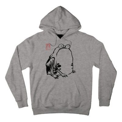 Japanese Grumpy Frog Ukiyoe Anime Japanese Tall Hoodie