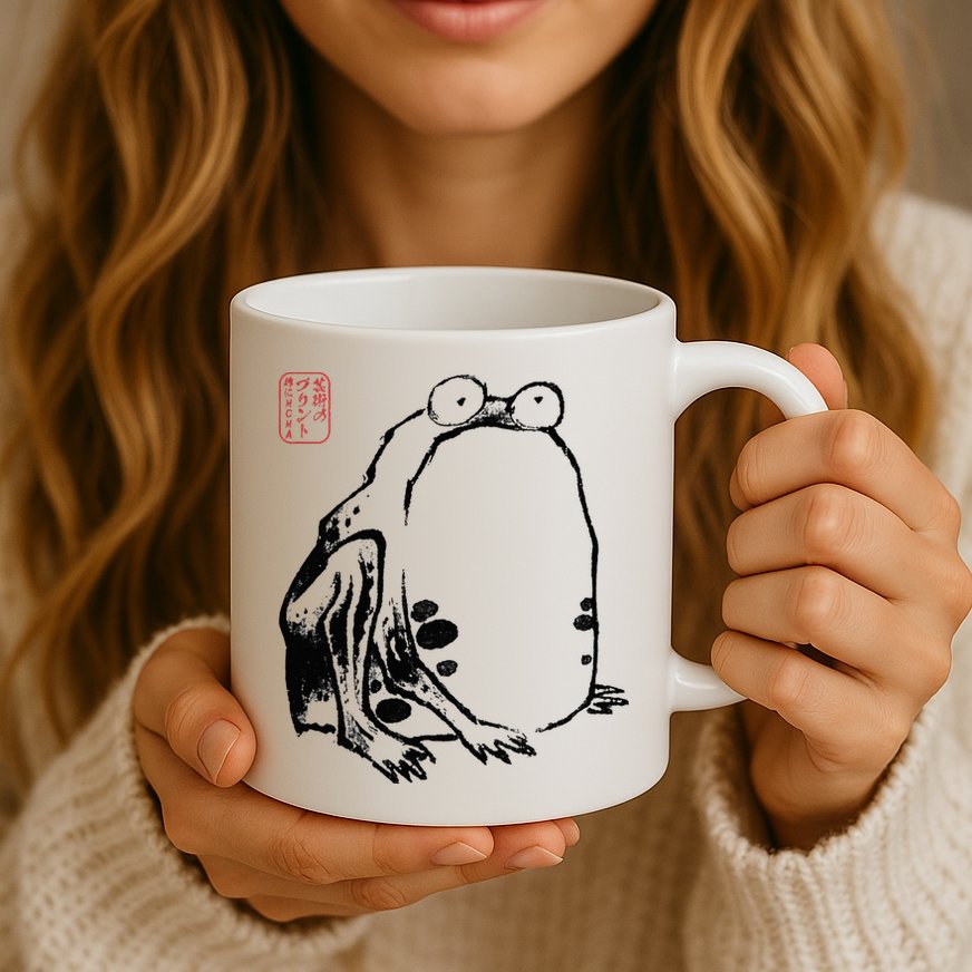 Japanese Grumpy Frog Ukiyoe Anime Japanese Mug