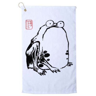 Japanese Grumpy Frog Ukiyoe Anime Japanese Golf Towel