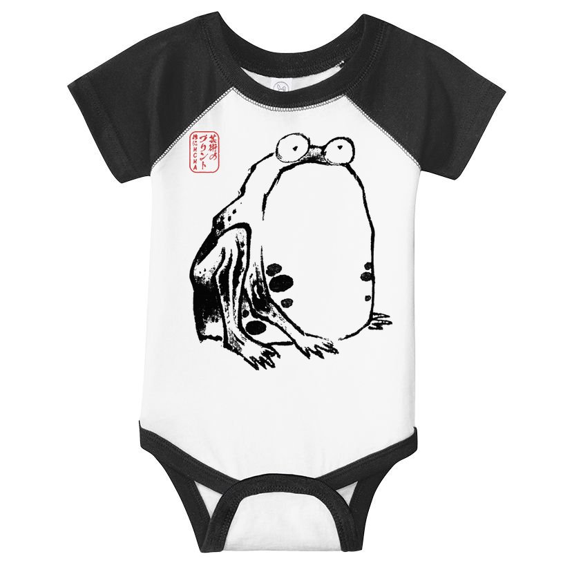 Japanese Grumpy Frog Ukiyoe Anime Japanese Infant Baby Jersey Bodysuit