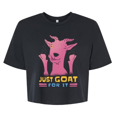 Just Goat For It Bella+Canvas Jersey Crop Tee