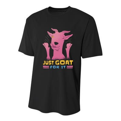 Just Goat For It Youth Performance Sprint T-Shirt
