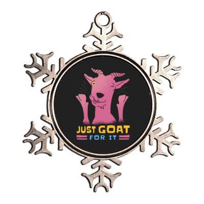 Just Goat For It Metallic Star Ornament