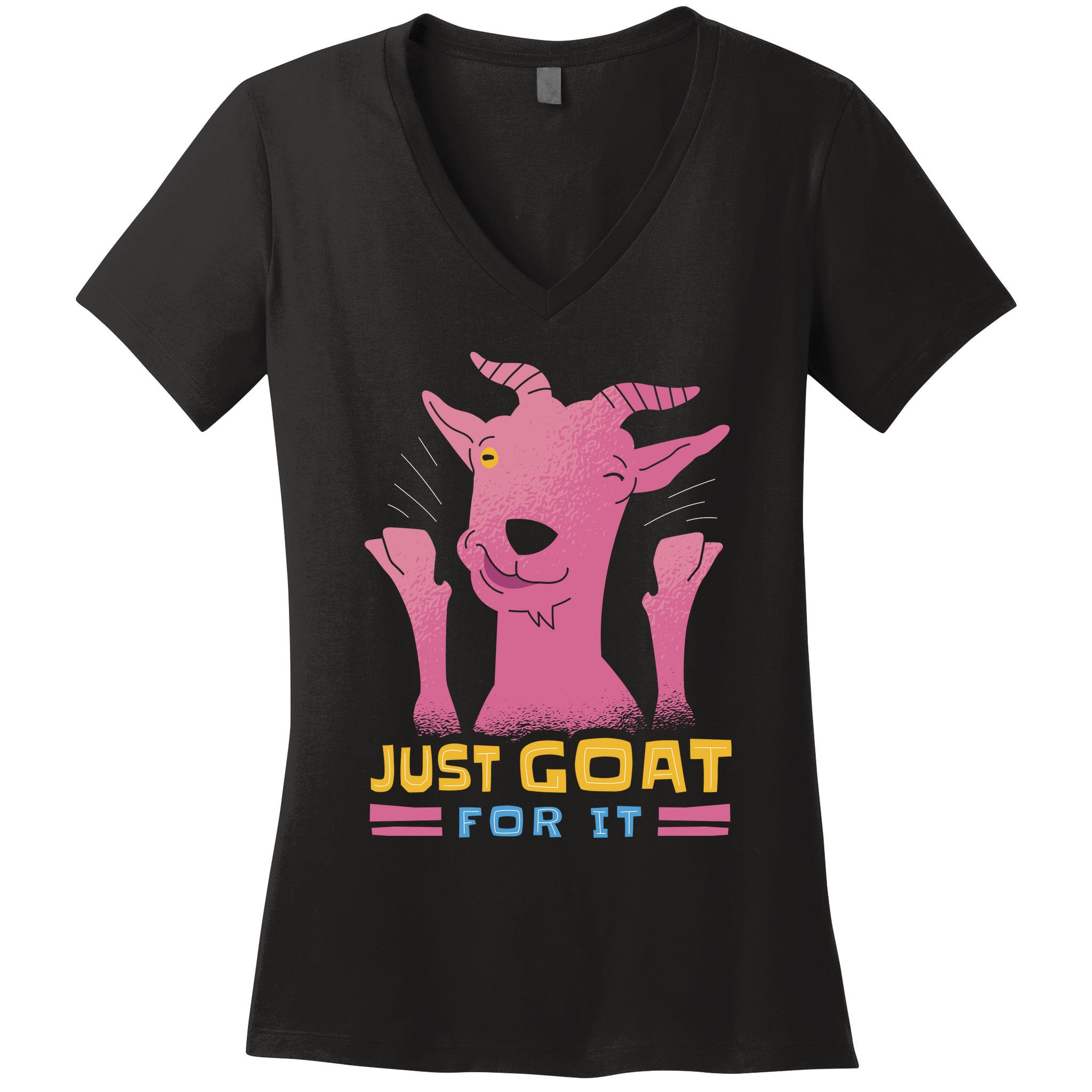 Just Goat For It Women's V-Neck T-Shirt