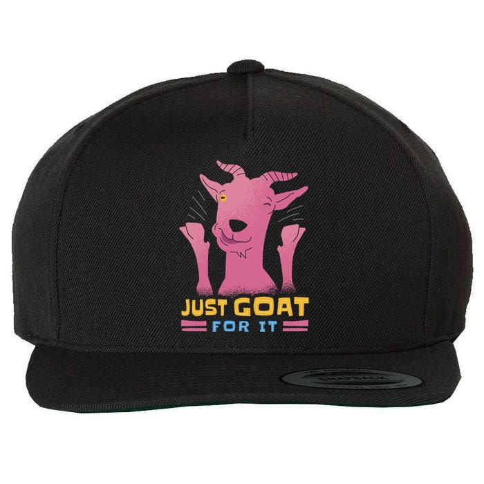 Just Goat For It Wool Snapback Cap
