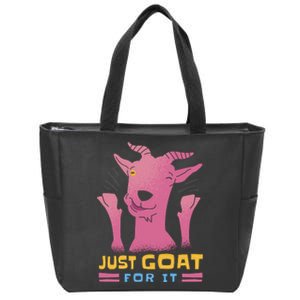 Just Goat For It Zip Tote Bag