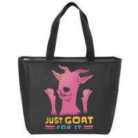 Just Goat For It Zip Tote Bag