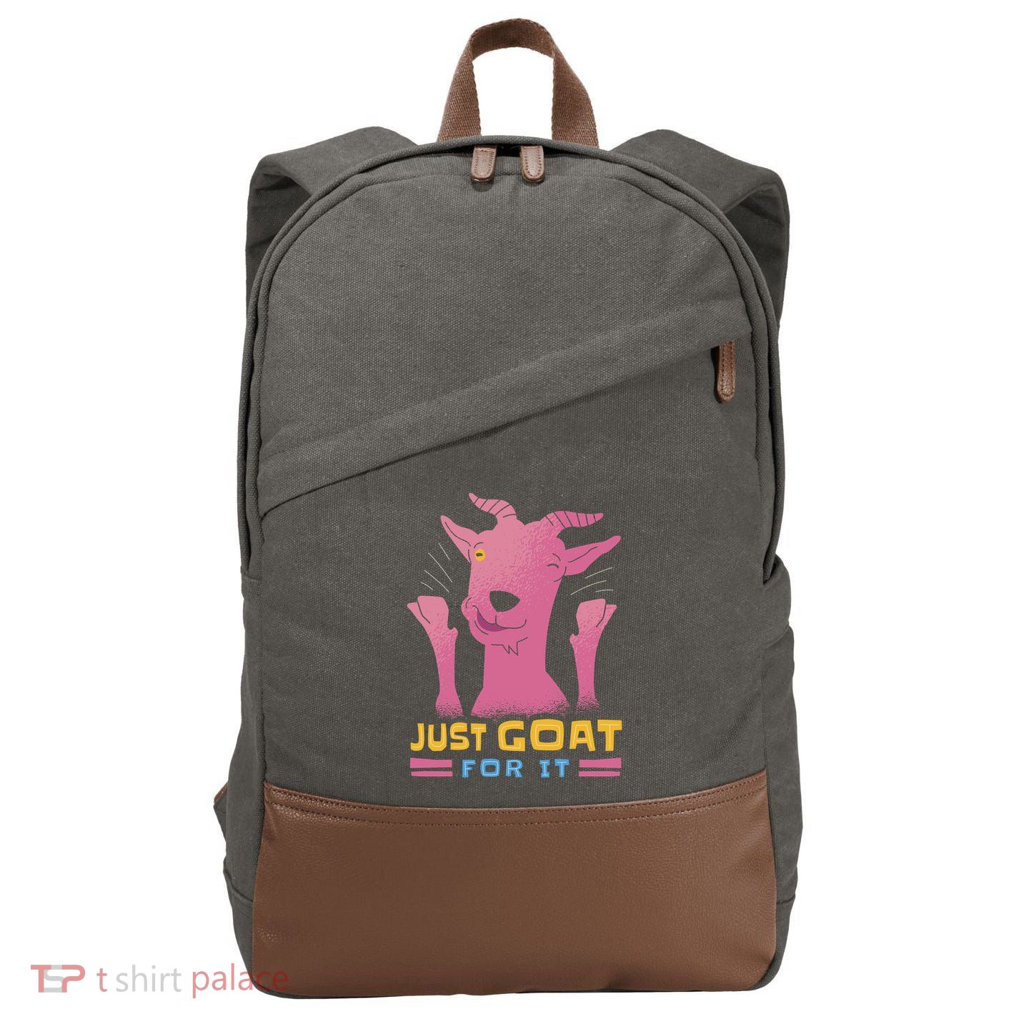 Just Goat For It Cotton Canvas Backpack