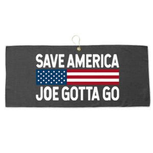 Joe Gotta Go Save America AntiBiden 86 46 Impeach Biden 46 Large Microfiber Waffle Golf Towel