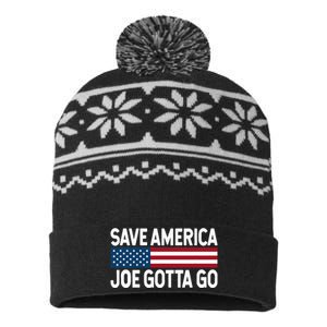 Joe Gotta Go Save America AntiBiden 86 46 Impeach Biden 46 USA-Made Snowflake Beanie