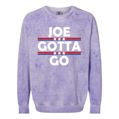 Joe Gotta Go Anti Biden Pro American Patriotic Colorblast Crewneck Sweatshirt