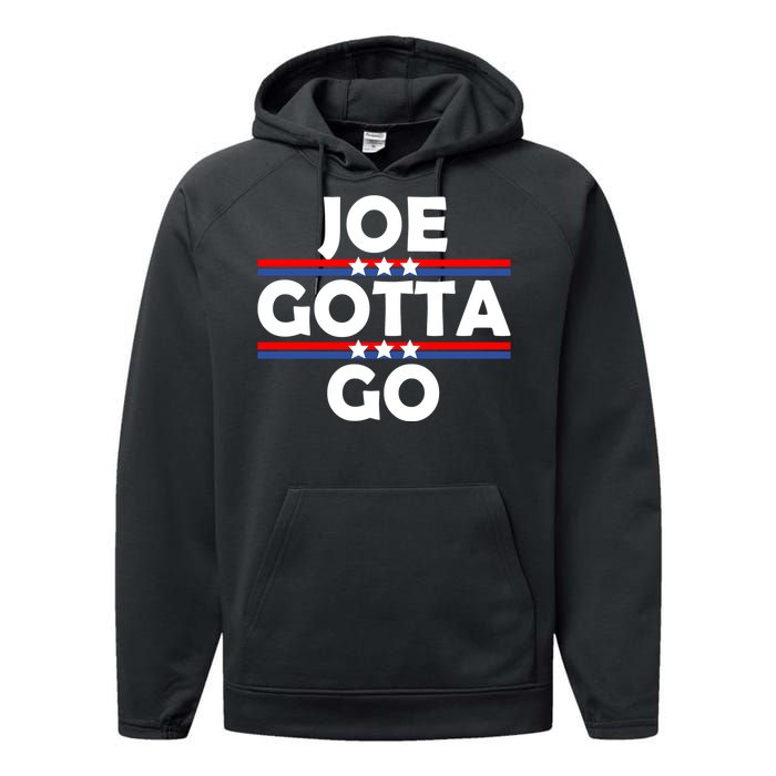 Joe Gotta Go Anti Biden Pro American Patriotic Performance Fleece Hoodie