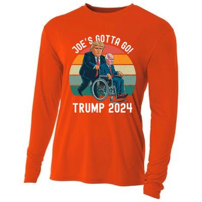 JoeS Gotta Go Trump 2024 Stand With Trump Felon 24 Funny Gift Cooling Performance Long Sleeve Crew