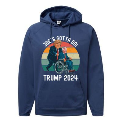 JoeS Gotta Go Trump 2024 Stand With Trump Felon 24 Funny Gift Performance Fleece Hoodie