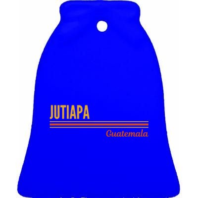 Jutiapa Guatemala Gift Ceramic Bell Ornament