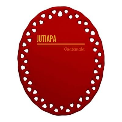 Jutiapa Guatemala Gift Ceramic Oval Ornament