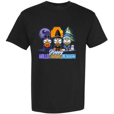 Jew Gnomes Halloween Thanksgiving Hanukkah HalloThanksNukkah Garment-Dyed Heavyweight T-Shirt