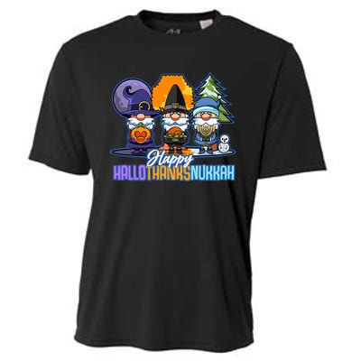 Jew Gnomes Halloween Thanksgiving Hanukkah HalloThanksNukkah Cooling Performance Crew T-Shirt