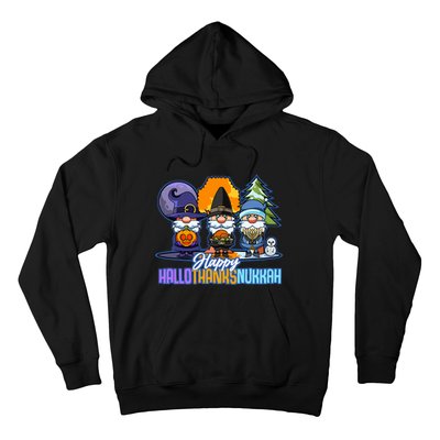 Jew Gnomes Halloween Thanksgiving Hanukkah HalloThanksNukkah Hoodie