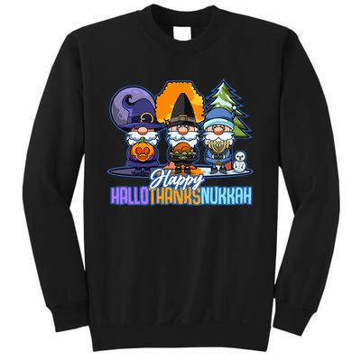 Jew Gnomes Halloween Thanksgiving Hanukkah HalloThanksNukkah Sweatshirt