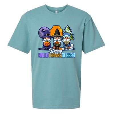 Jew Gnomes Halloween Thanksgiving Hanukkah HalloThanksNukkah Sueded Cloud Jersey T-Shirt