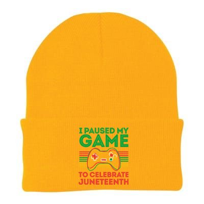 Juneteenth Gamer I Paused My Game To Celebrate Juneteenth Knit Cap Winter Beanie