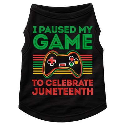 Juneteenth Gamer I Paused My Game To Celebrate Juneteenth Doggie Tank