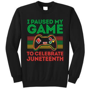 Juneteenth Gamer I Paused My Game To Celebrate Juneteenth Sweatshirt