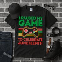 Juneteenth Gamer I Paused My Game To Celebrate Juneteenth Tall T-Shirt