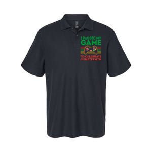 Juneteenth Gamer I Paused My Game To Celebrate Juneteenth Softstyle Adult Sport Polo