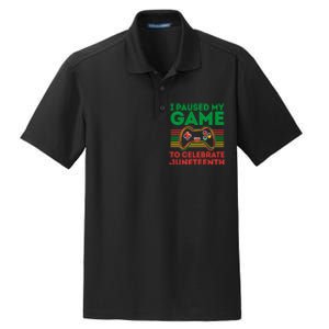 Juneteenth Gamer I Paused My Game To Celebrate Juneteenth Dry Zone Grid Polo