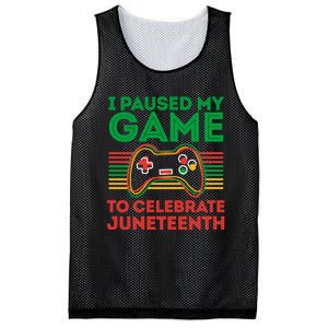 Juneteenth Gamer I Paused My Game To Celebrate Juneteenth Mesh Reversible Basketball Jersey Tank