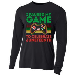 Juneteenth Gamer I Paused My Game To Celebrate Juneteenth Cooling Performance Long Sleeve Crew