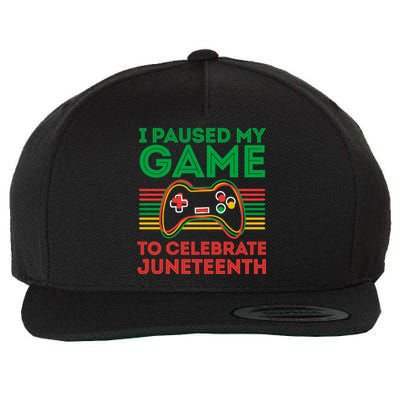 Juneteenth Gamer I Paused My Game To Celebrate Juneteenth Wool Snapback Cap