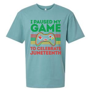 Juneteenth Gamer I Paused My Game To Celebrate Juneteenth Sueded Cloud Jersey T-Shirt