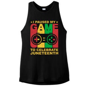 Juneteenth Gamer I Paused My Game To Celebrate Juneteeth Gift Ladies PosiCharge Tri-Blend Wicking Tank