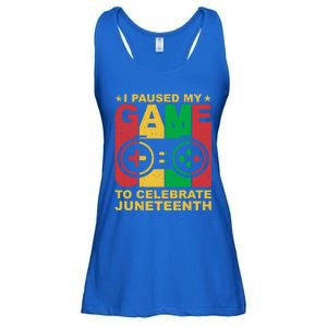 Juneteenth Gamer I Paused My Game To Celebrate Juneteeth Gift Ladies Essential Flowy Tank