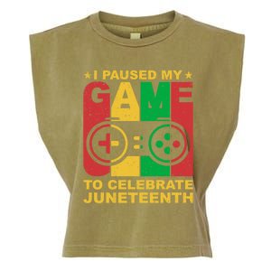 Juneteenth Gamer I Paused My Game To Celebrate Juneteeth Gift Garment-Dyed Women's Muscle Tee