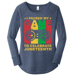 Juneteenth Gamer I Paused My Game To Celebrate Juneteeth Gift Women's Perfect Tri Tunic Long Sleeve Shirt