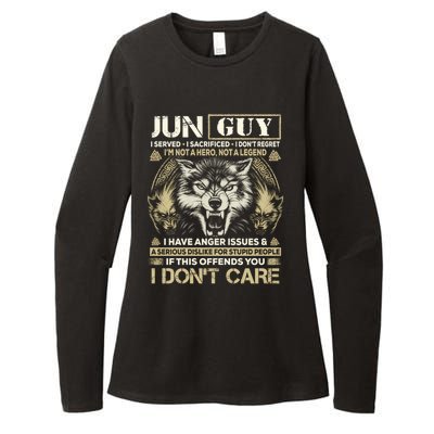 June Guy I Served I Sacrificed I Don't Regret Funny Wolf Cool Gift Womens CVC Long Sleeve Shirt