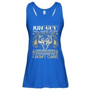 June Guy I Served I Sacrificed I Don't Regret Funny Wolf Cool Gift Ladies Essential Flowy Tank