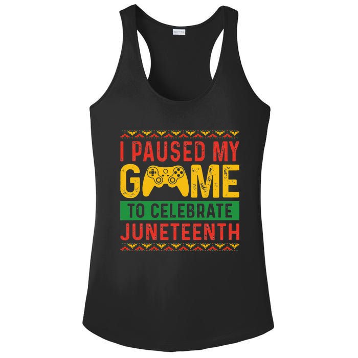 Juneteenth Gamer I Pause My Game To Celebrate Juneteeth Ladies PosiCharge Competitor Racerback Tank